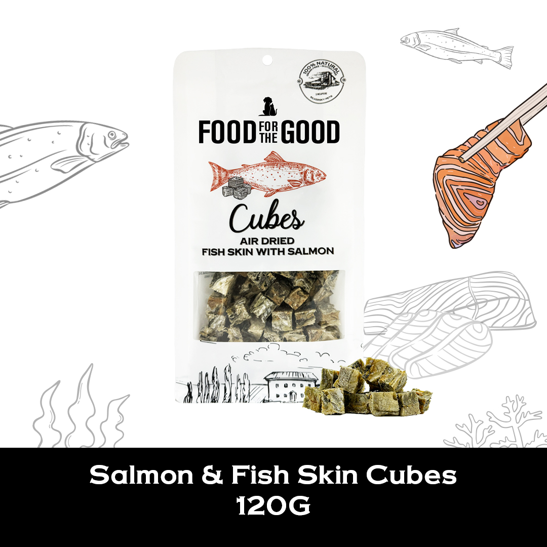 Air Dried Salmon & Fish Skin Cubes