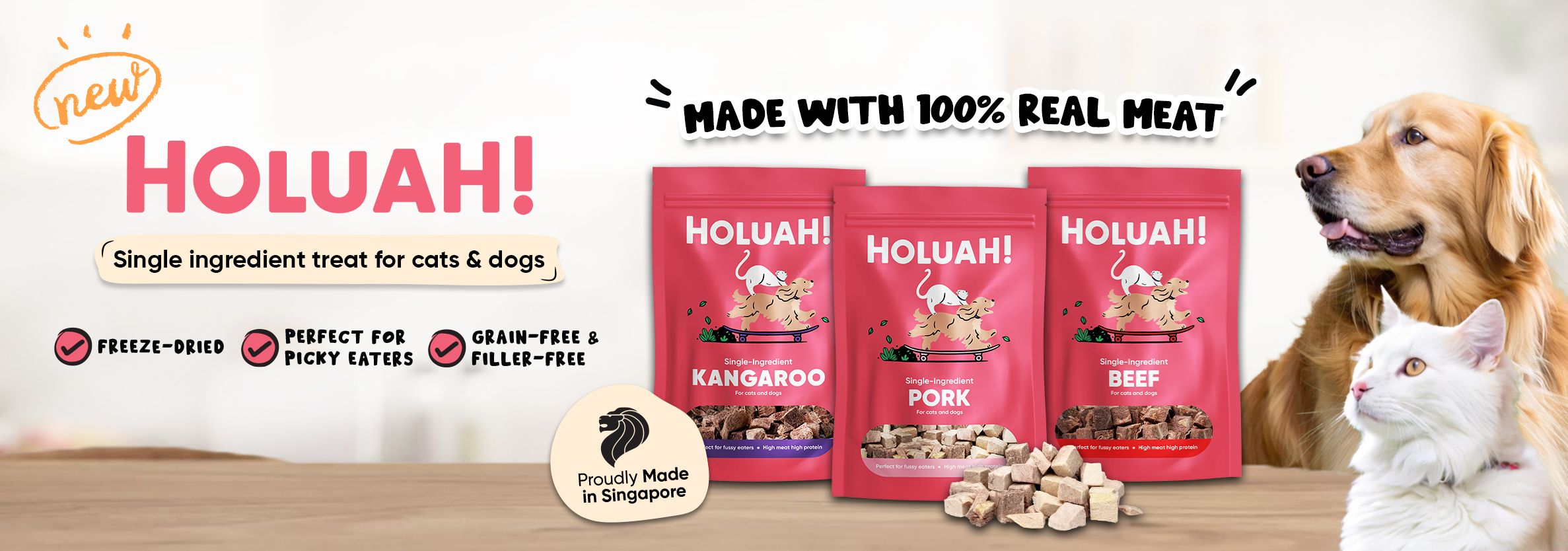 Holuah! Cat & Dog Treats Banner image