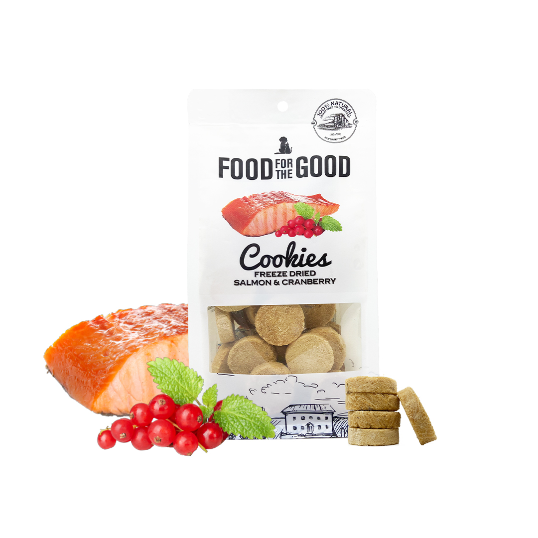 Freeze Dried Salmon & Canberry Cookies
