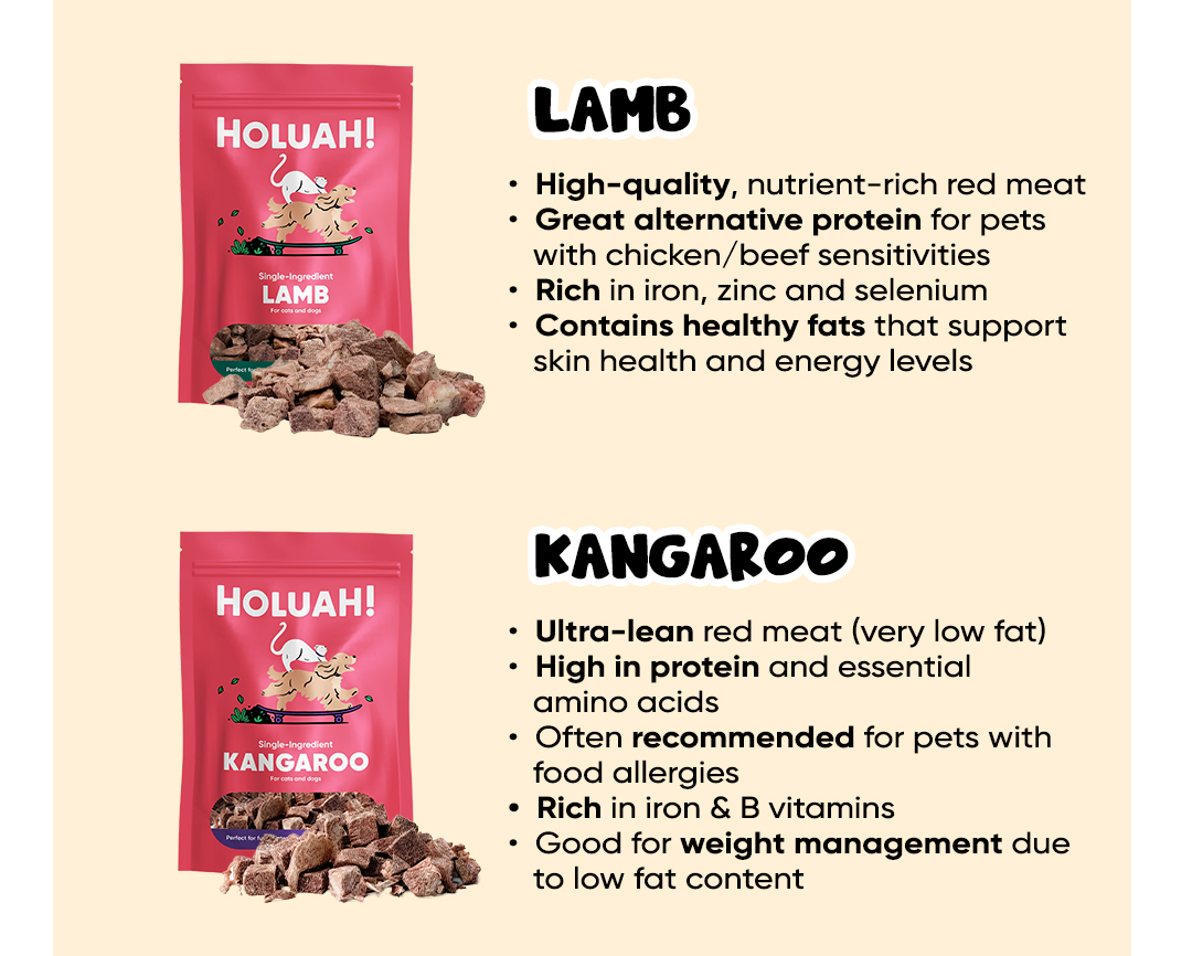 Holuah! Cat & Dog Treats - Lamb, Kangaroo