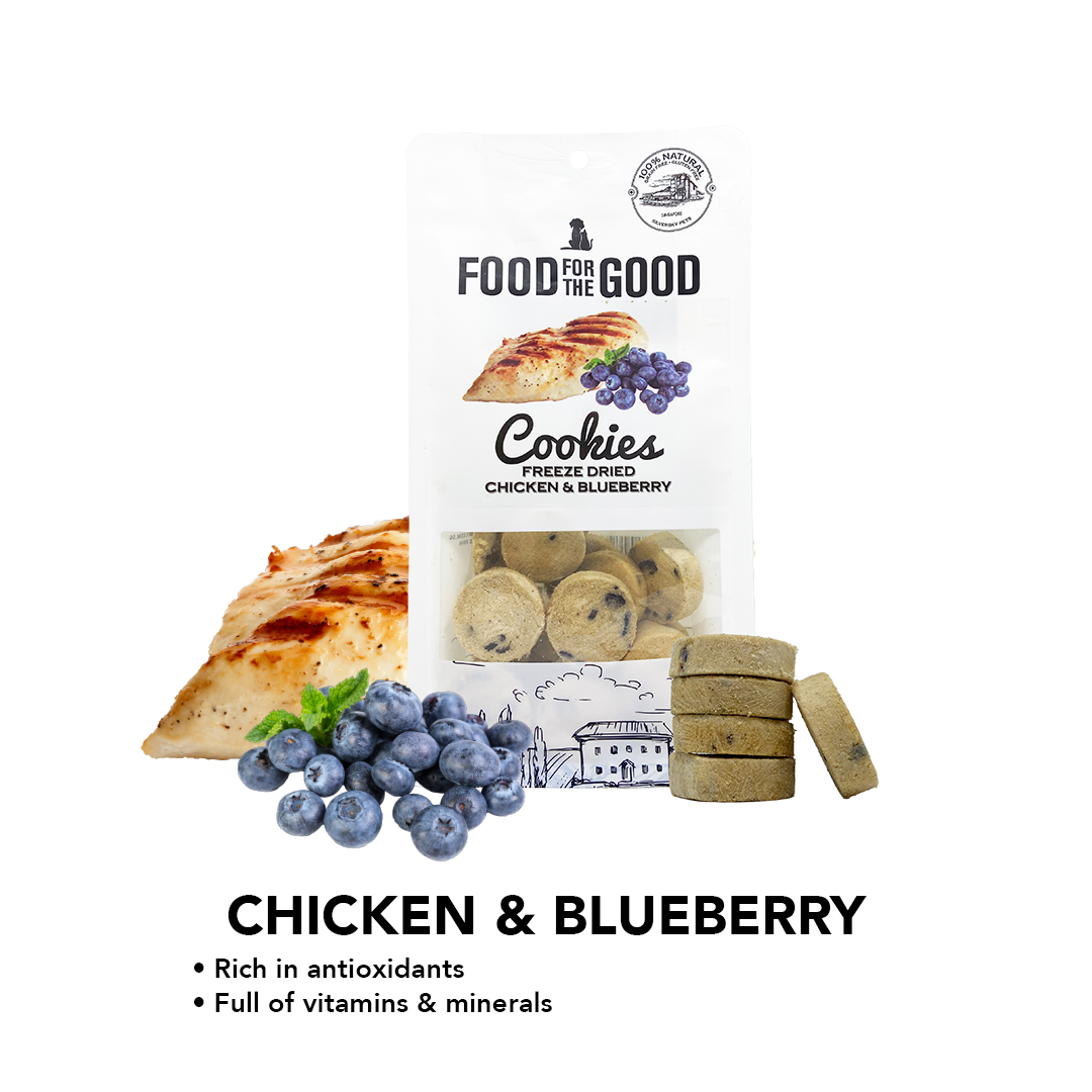 Food For The Good Freeze Dried Cookies - Chicken & Blueberry